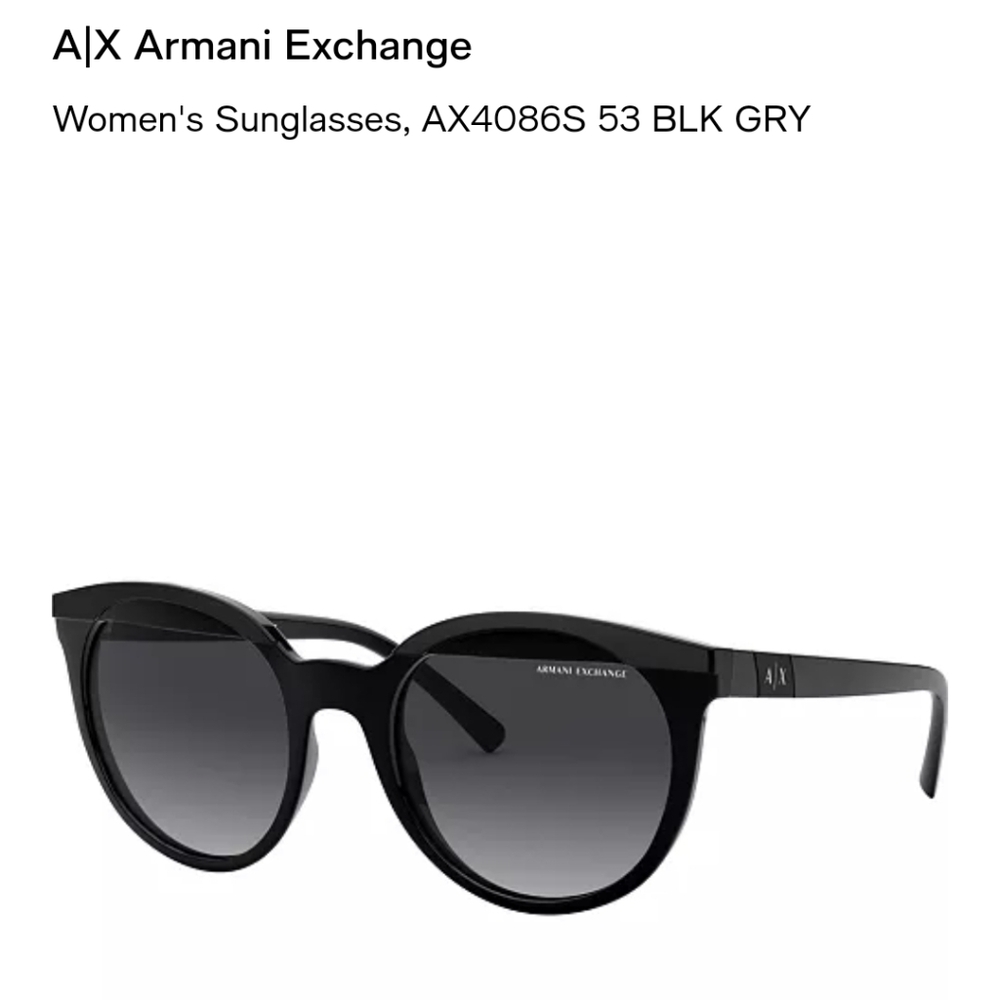 Armani Exchange Black Women's Sunglasses